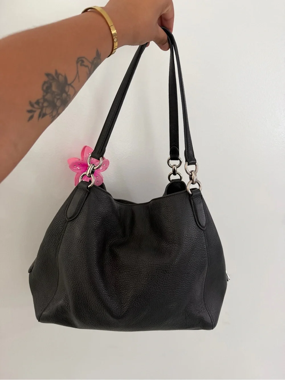 Coach Black Leather Shoulder Bag
